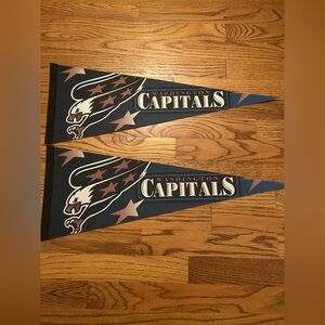 Washington Capitals idegy Retro Inspired Blue Black White Eagle Logo Pennants